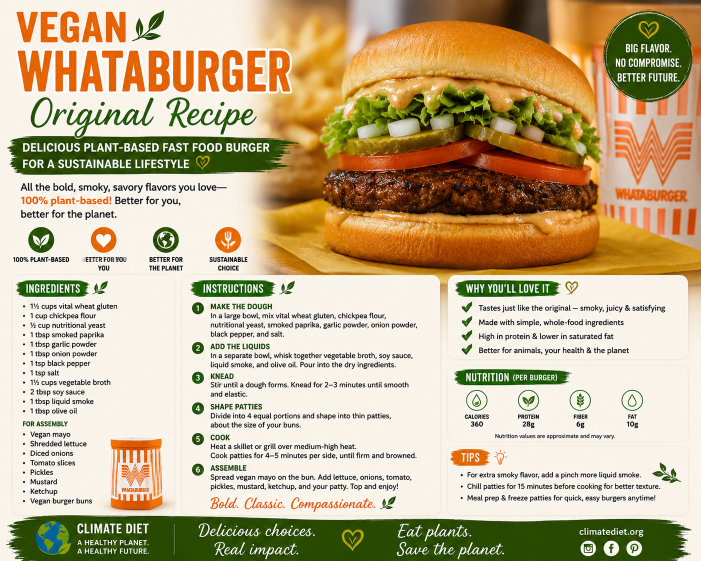 Vegan Whataburger Original Recipe – Delicious Plant-Based Fast Food Burger for a Sustainable Lifestyle
