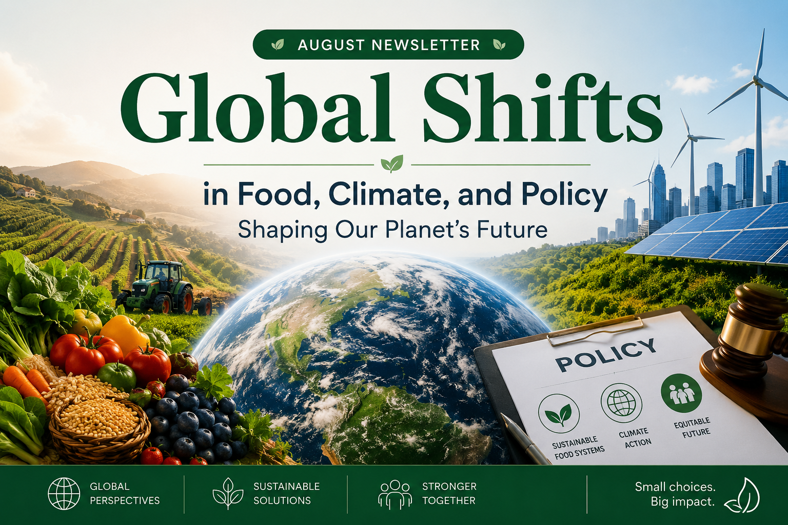 Climate Diet August Newsletter 2025 — Global Shifts in Food, Climate, and Policy Shaping Our Planet’s Future