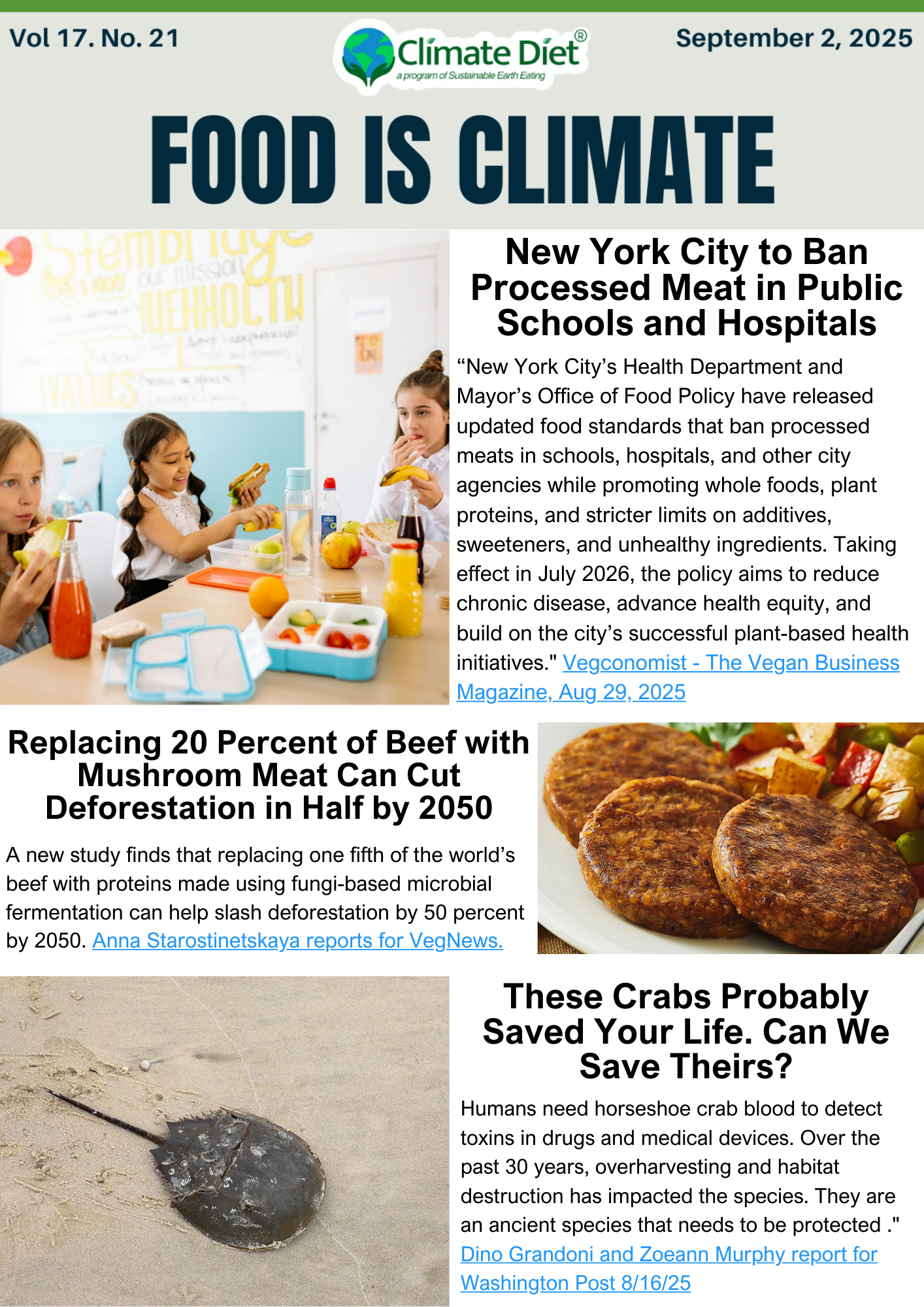 Climate Diet September Newsletter — Connecting Communities Worldwide with Powerful Insights for a Healthier Planet