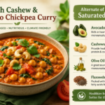 Rich Cashew & Tomato Chickpea Curry + Alternate of Saturated Fats