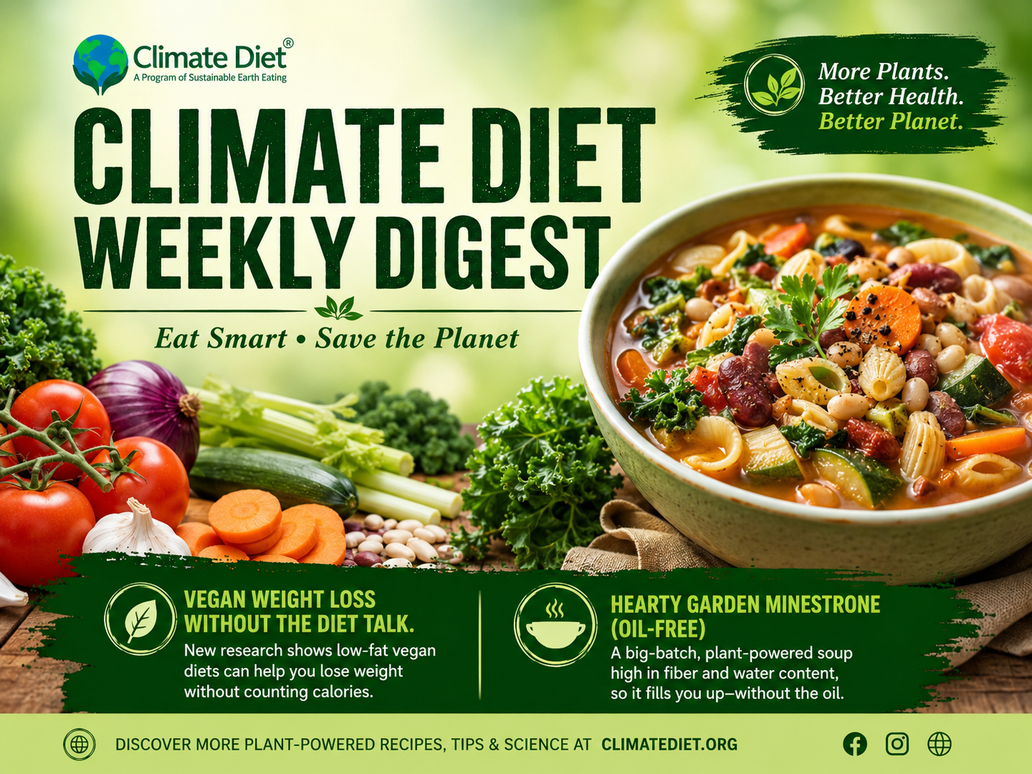 Vegan weight loss without the diet talk.
