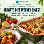 Baked Tofu Ricotta Pasta with Garlic Tomato Sauce