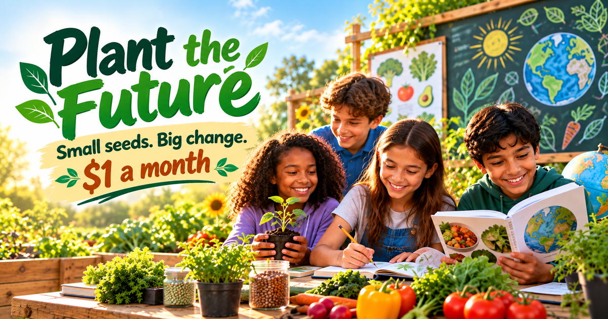 Plant the Future — Small seeds. Big change. $1 a month. A Climate Diet campaign